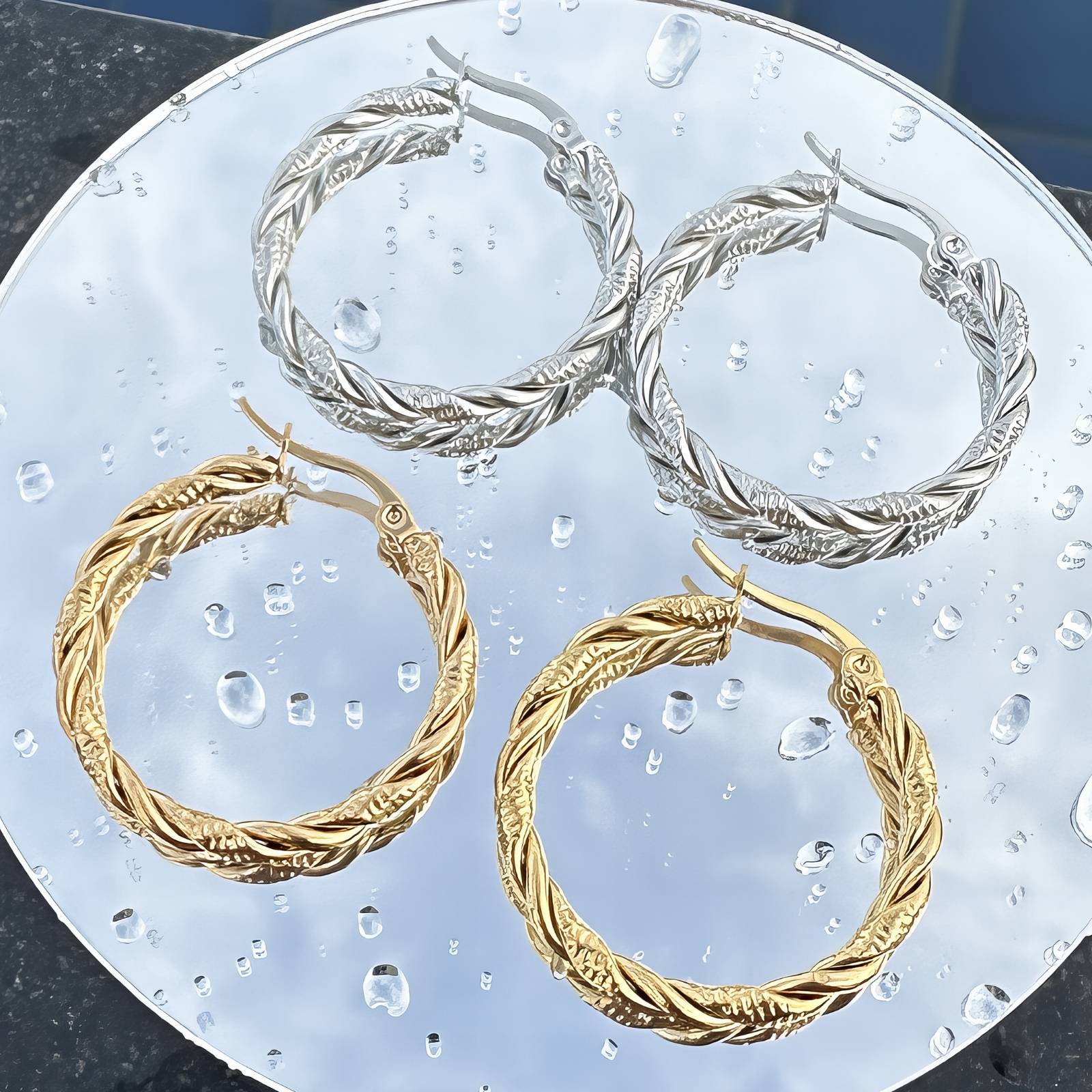 Golden Lining Hoops