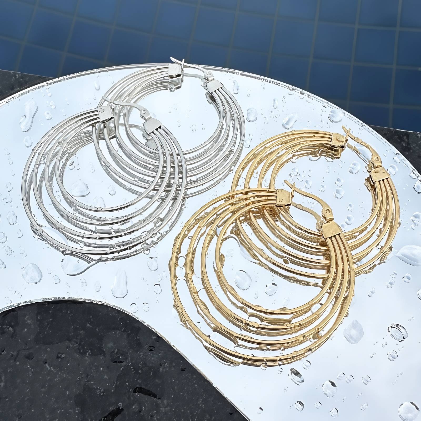 Golden Cascade Earrings