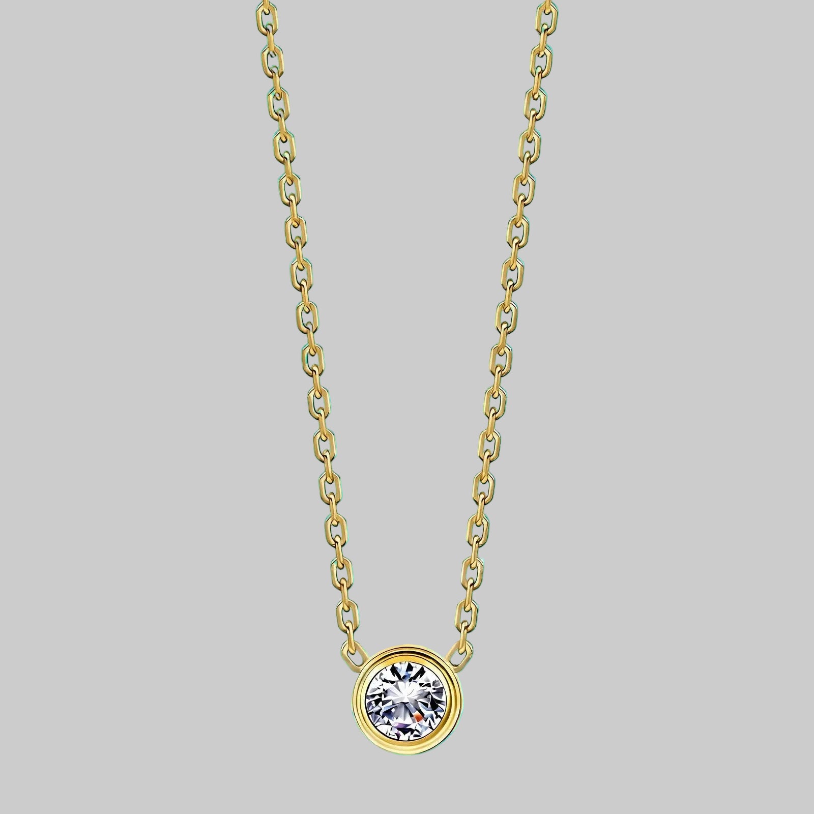 Celeste Necklace, 18K Gold Plated Steel