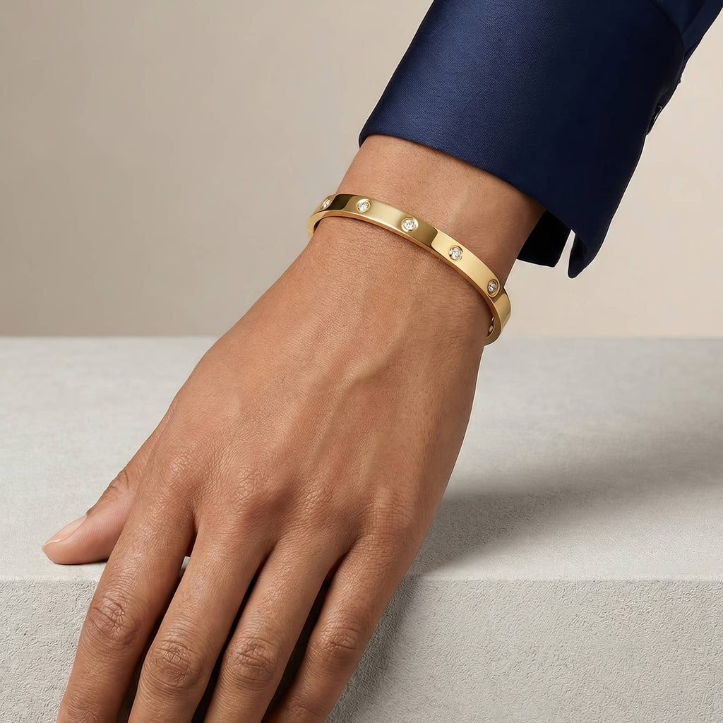 Golden Grace Bracelet, 18K Gold Plated Steel