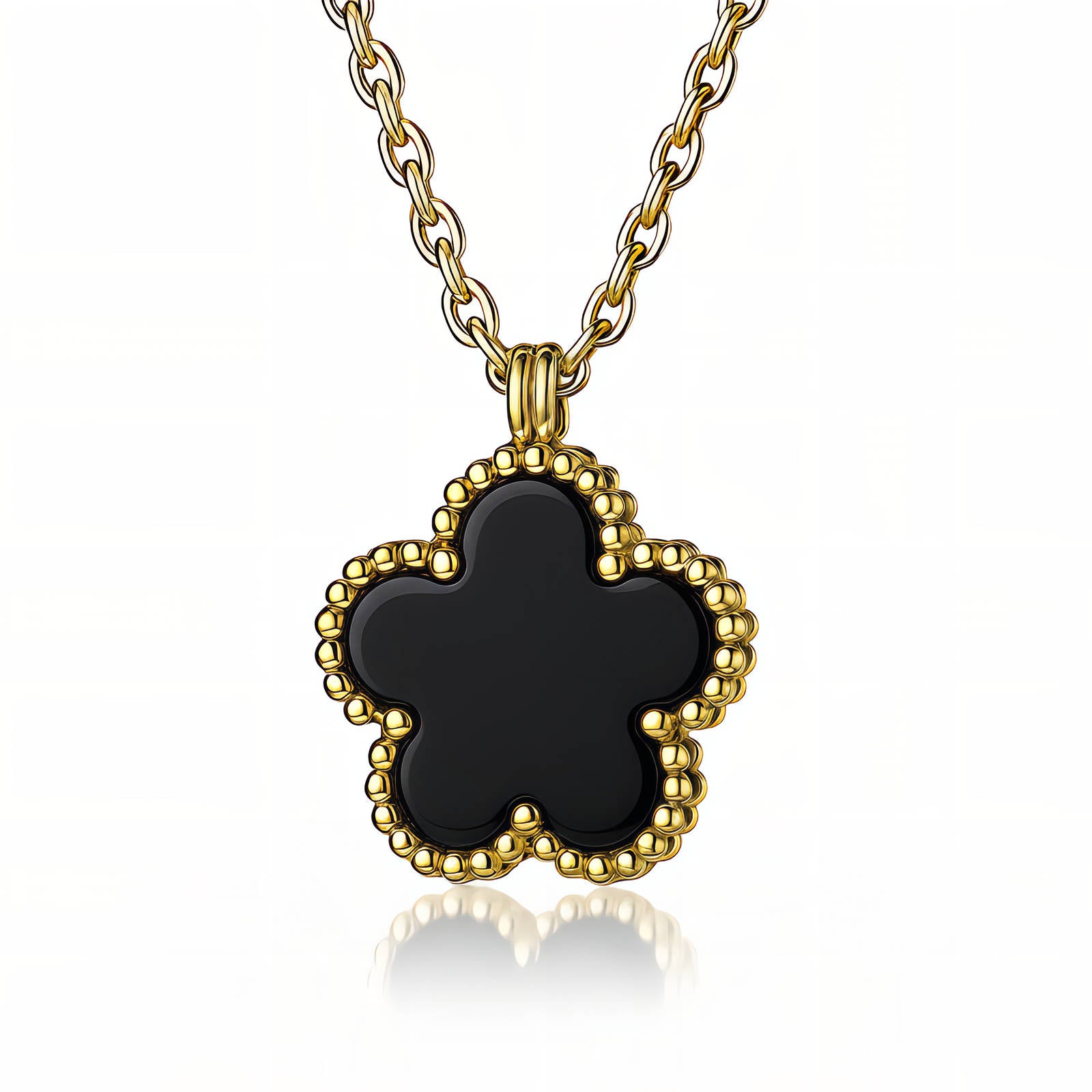 Black Flower necklace