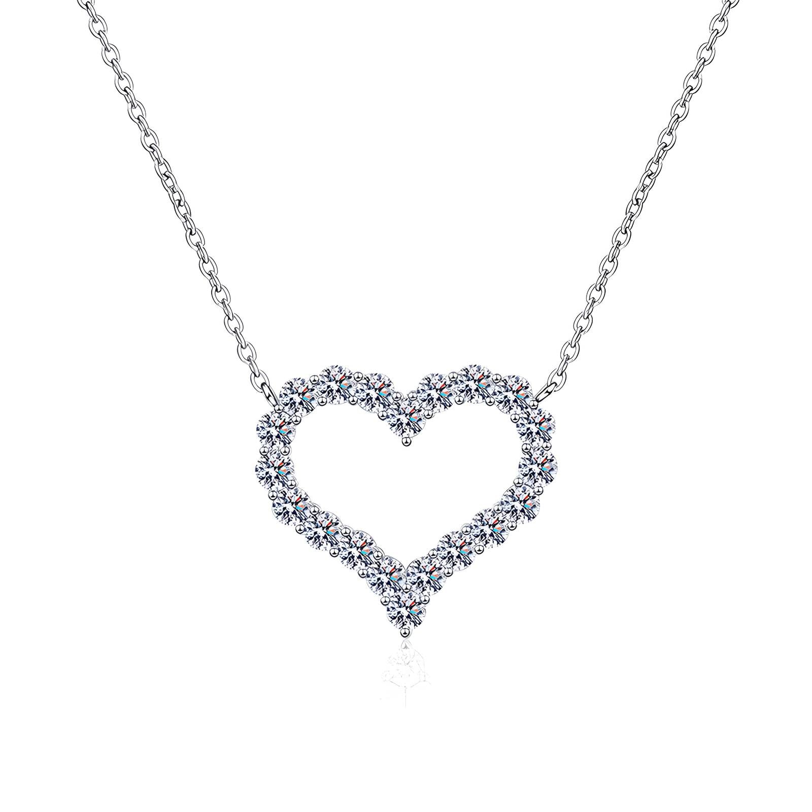 Silver Whisper Heart Necklace