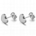Silver Heart Studs