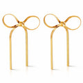 Belle Bow Earrings, 18K Gold Plated Steel