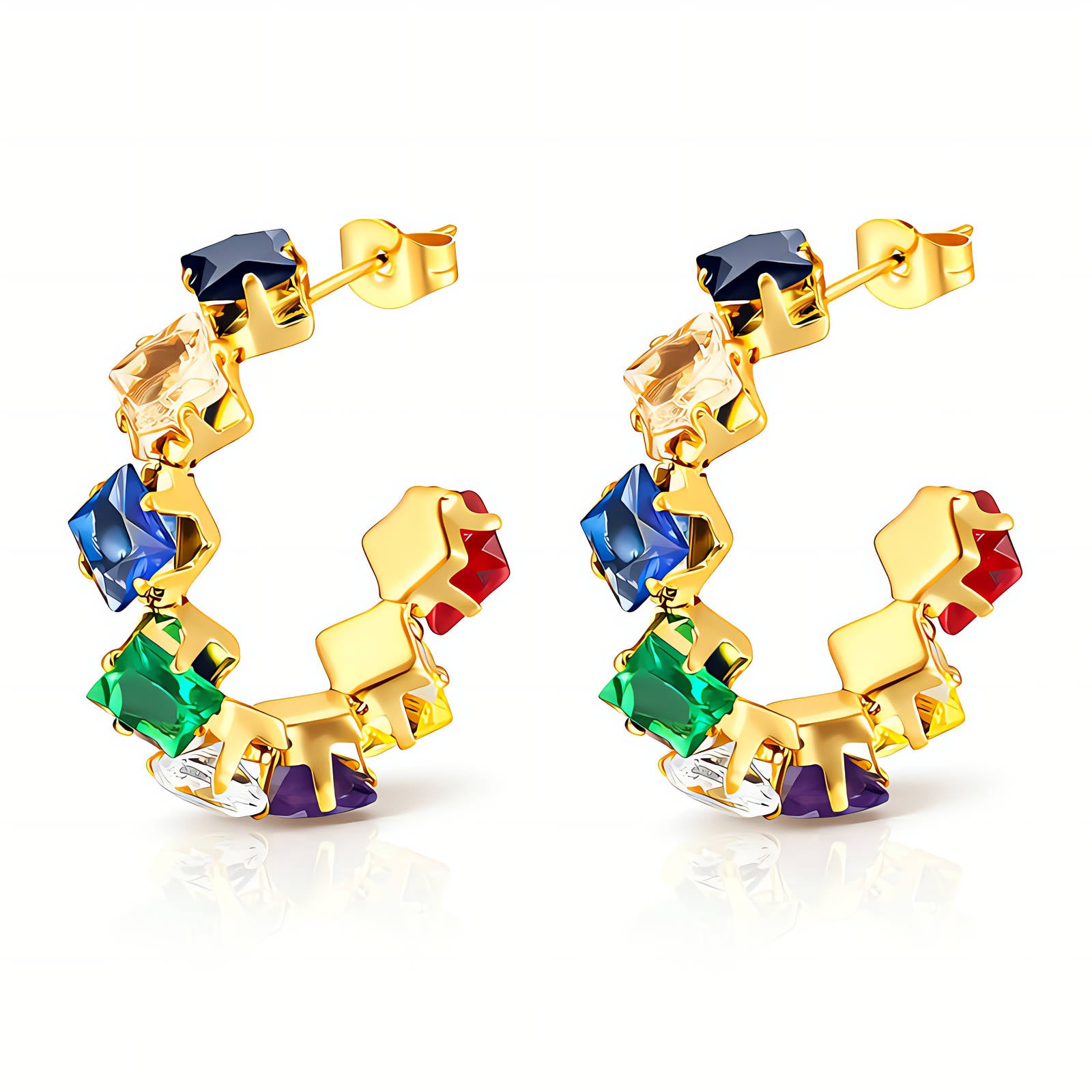Rainbow Glow Hoops