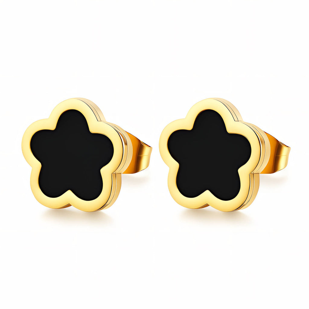 Meadow Flowers Earrings Black