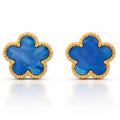 Blue Meadows Flower Earrings,