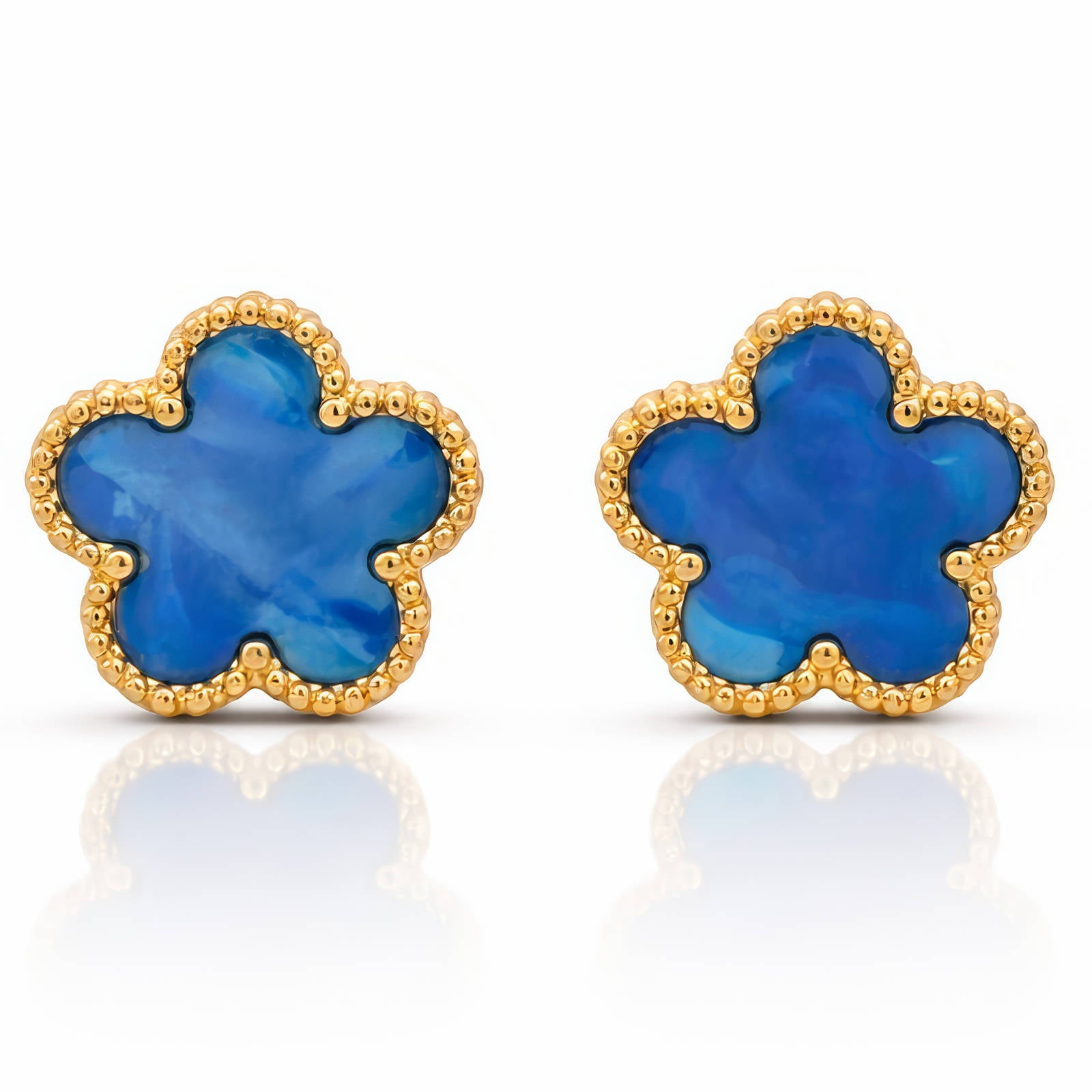Blue Meadows Flower Earrings,