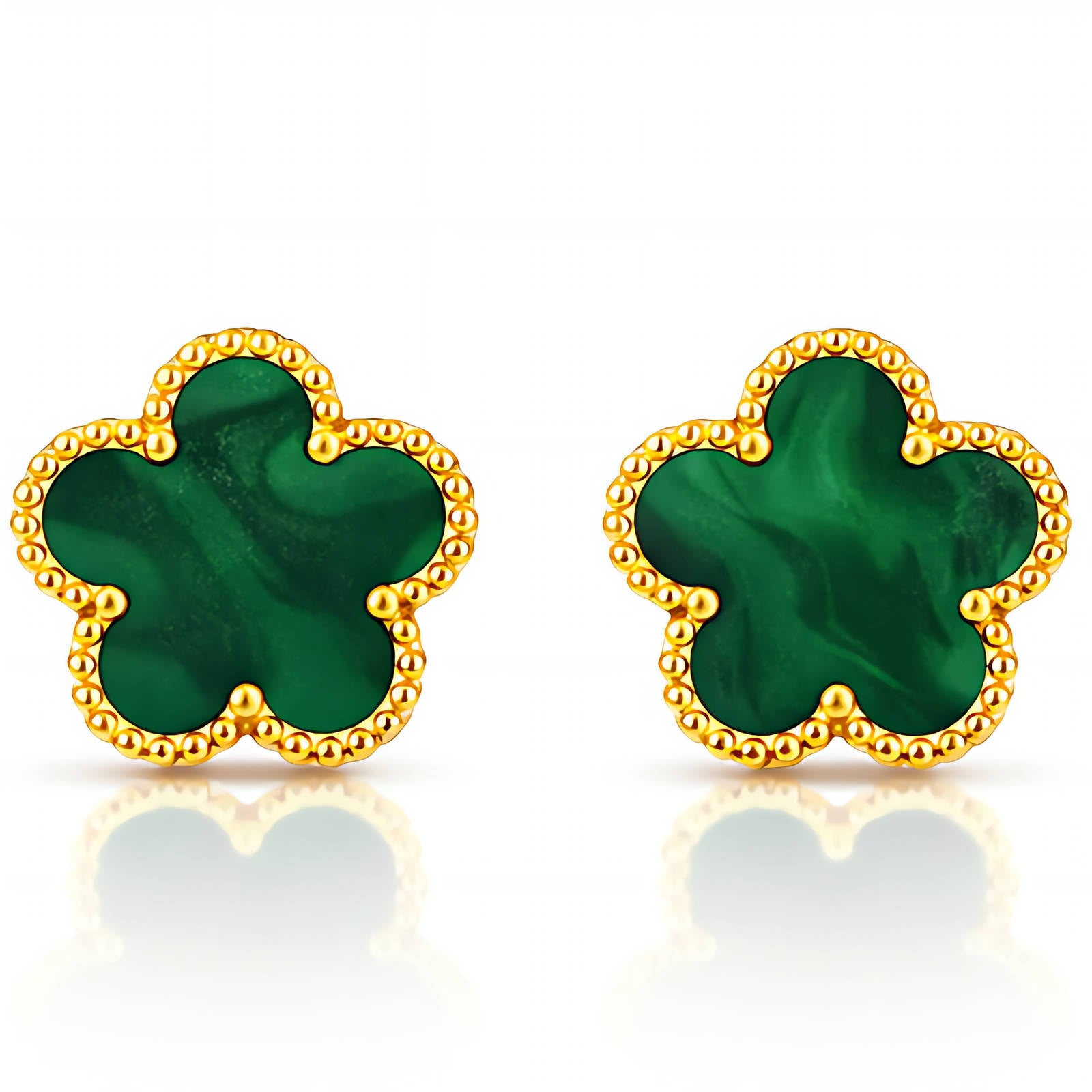 Green Meadows Flower Earrings