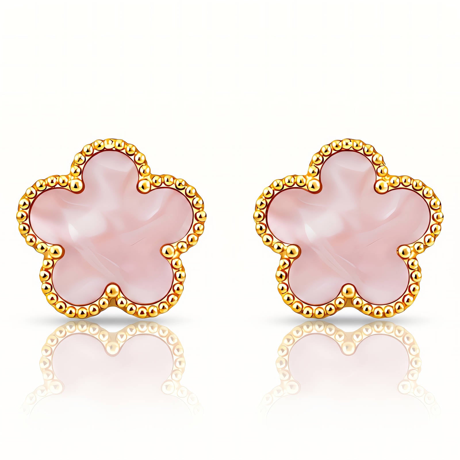 Pink Flowers Earrings
